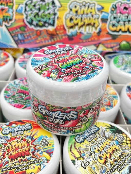 GROWLERS ICECAPS FLOWER THCA Diamond Infused Flower Net WT. 1LB (16oz)